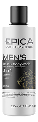 

Гель для душа 3 в 1 Men's Hair & Body Wash: Гель 250мл, Гель для душа 3 в 1 Men's Hair & Body Wash