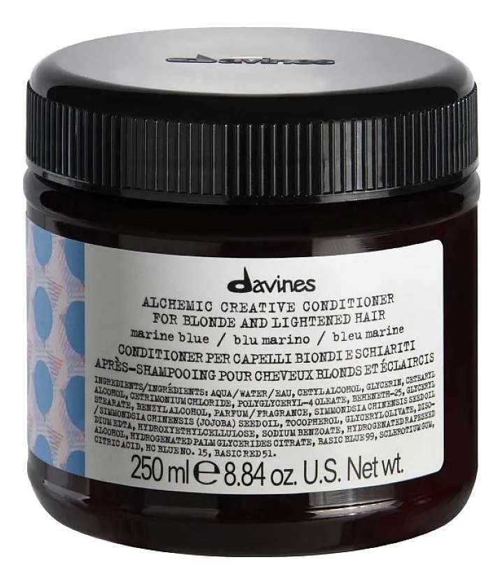 

Кондиционер для осветленных и натуральных волос Alchemic Creative Conditioner For Blond And Lightened Hair Marine Blue 250мл