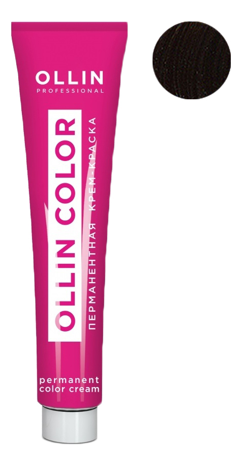 Перманентная крем-краска для волос Ollin Color 60мл: 3/0 Темный шатен