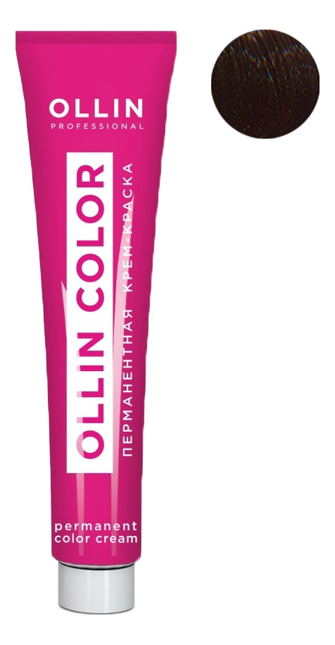 Перманентная крем-краска для волос Ollin Color 60мл: 4/0 Шатен