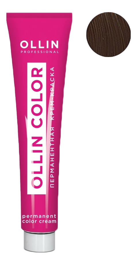 Перманентная крем-краска для волос Ollin Color 60мл: 4/1 Шатен пепельный