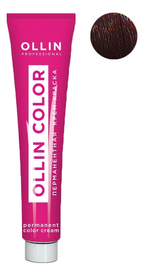 Перманентная крем-краска для волос Ollin Color 60мл: 4/4 Шатен медный