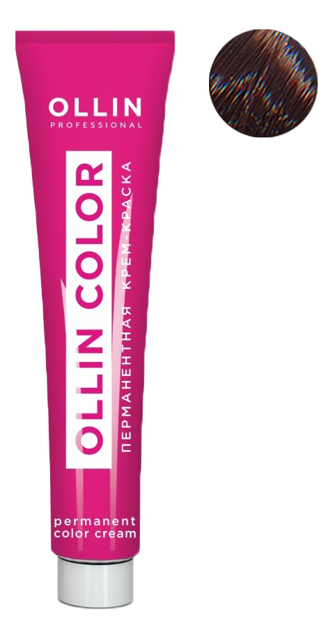 Перманентная крем-краска для волос Ollin Color 60мл: 4/5 Шатен махагоновый