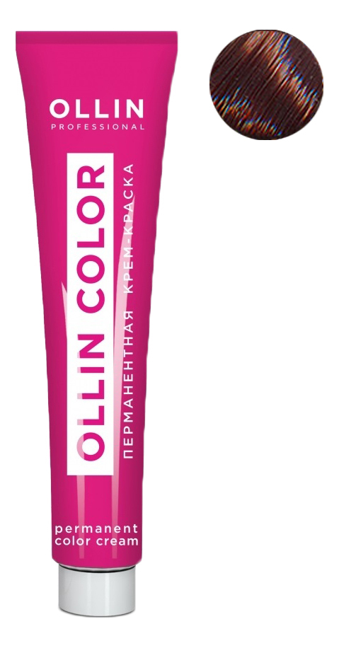 Купить Перманентная крем-краска для волос с экстрактом подсолнечника и шелка Ollin Color 100мл: 5/5 Светлый шатен махагоновый, OLLIN Professional