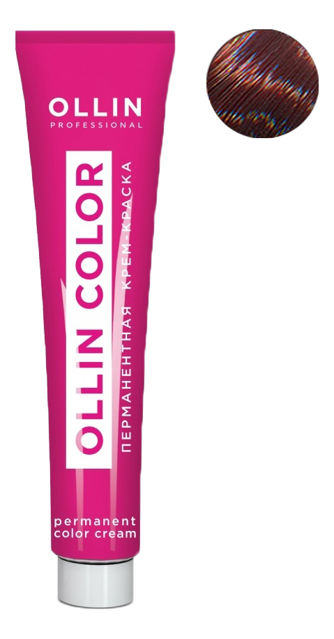 Купить Перманентная крем-краска для волос с экстрактом подсолнечника и шелка Ollin Color 100мл: 5/6 Светлый шатен красный, OLLIN Professional