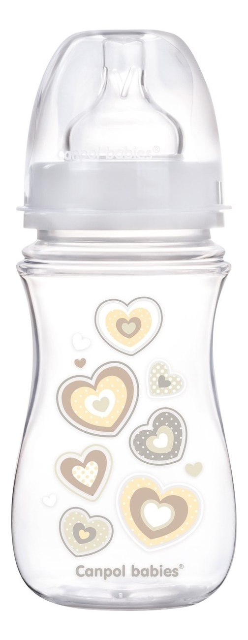 

Бутылочка с широким горлышком антиколиковая PP EasyStart 3+ 240мл: Newborn Baby (белая), Бутылочка с широким горлышком антиколиковая PP EasyStart 3+ 240мл