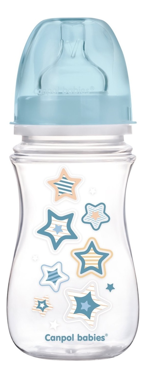 

Бутылочка с широким горлышком антиколиковая PP EasyStart 3+ 240мл: Newborn Baby (голубая), Бутылочка с широким горлышком антиколиковая PP EasyStart 3+ 240мл