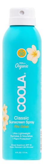 Купить Солнцезащитный спрей для тела Body Sunscreen Spray Pina Colada SPF30: Спрей 177мл, COOLA Suncare