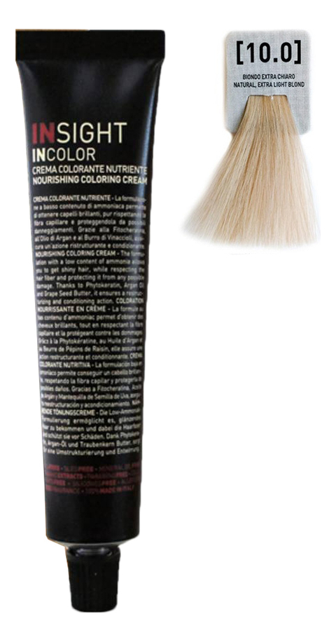 Крем-краска для волос с фитокератином Incolor Crema Colorante 100мл: 10.0 Супер светлый блондин натуральный от Randewoo