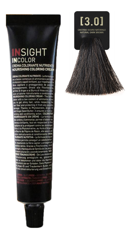

Крем-краска для волос с фитокератином Incolor Crema Colorante 100мл: 3.0 Темный коричневый натуральный, Крем-краска для волос с фитокератином Incolor Crema Colorante 100мл