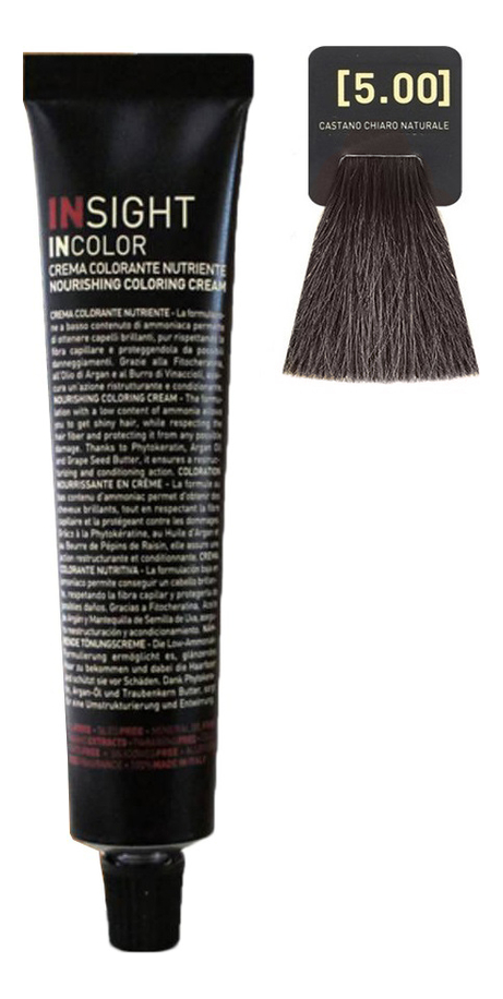 Крем-краска для волос с фитокератином Incolor Crema Colorante 100мл: 5.00 Супер натуральный светло-коричневый от Randewoo