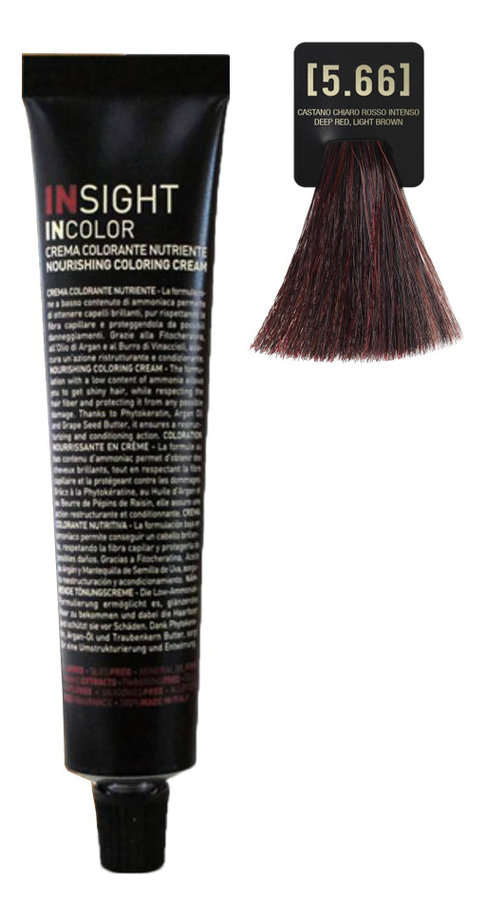

Крем-краска для волос с фитокератином Incolor Crema Colorante 100мл: 5.66 Красный интенсивный светло-коричневый, Крем-краска для волос с фитокератином Incolor Crema Colorante 100мл