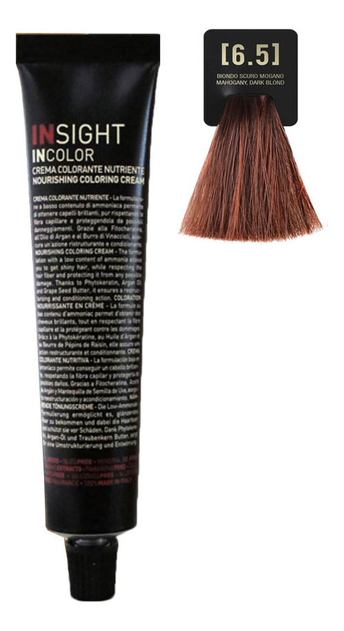 

Крем-краска для волос с фитокератином Incolor Crema Colorante 100мл: 6.5 Махагоновый темный блондин, Крем-краска для волос с фитокератином Incolor Crema Colorante 100мл