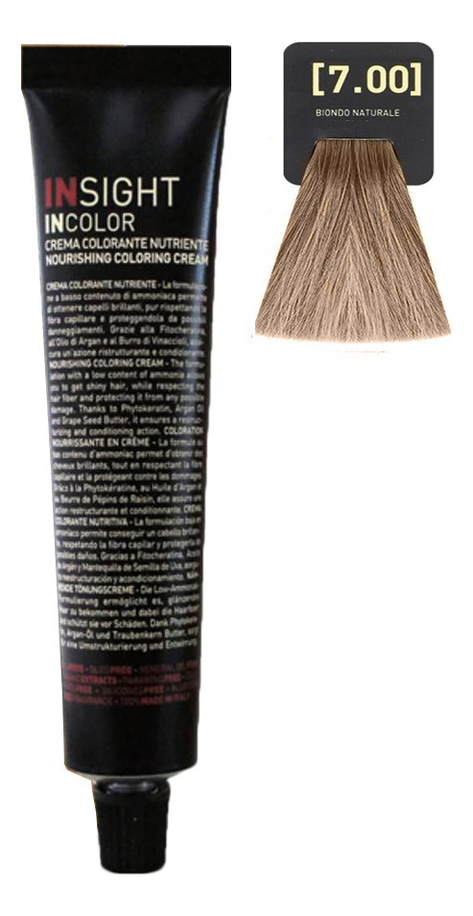 

Крем-краска для волос с фитокератином Incolor Crema Colorante 100мл: 7.00 Супер натуральный блондин, Крем-краска для волос с фитокератином Incolor Crema Colorante 100мл