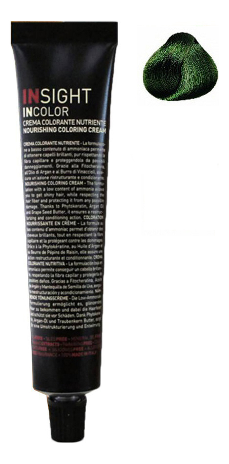 

Крем-краска для волос с фитокератином Incolor Crema Colorante 60мл: Корректор зеленый, Крем-краска для волос с фитокератином Incolor Crema Colorante 60мл
