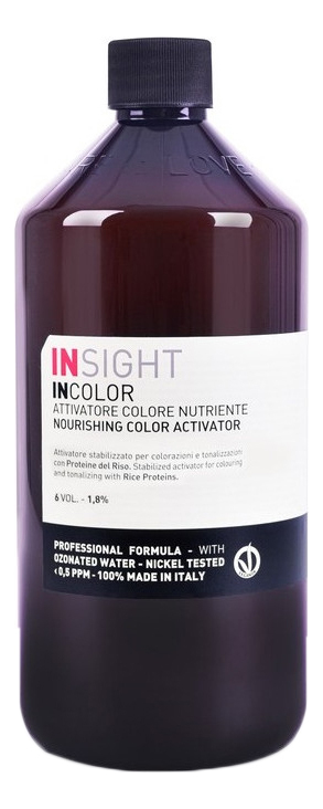 Протеиновый активатор для окрашивания и обесцвечивания волос Incolor Attivatore Colore Nutriente 900мл: Активатор 1,8%