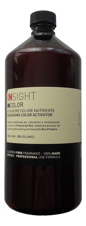 Протеиновый активатор для окрашивания и обесцвечивания волос Incolor Attivatore Colore Nutriente 900мл: Активатор 3%