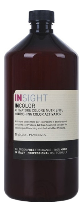 Протеиновый активатор для окрашивания и обесцвечивания волос Incolor Attivatore Colore Nutriente 900мл: Активатор 6%
