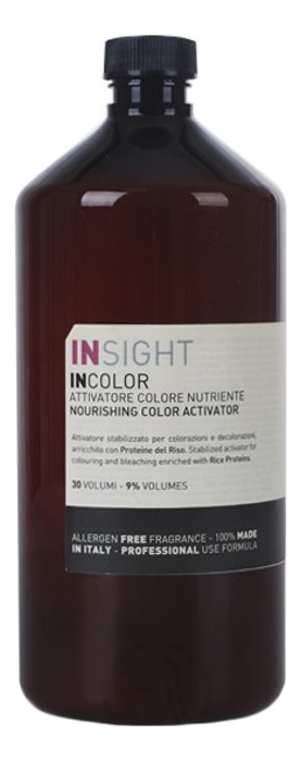 Протеиновый активатор для окрашивания и обесцвечивания волос Incolor Attivatore Colore Nutriente 900мл: Активатор 9%