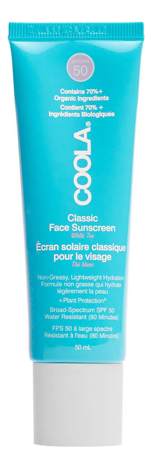 Солнцезащитный увлажняющий крем для лица Classic Face Sunscreen White Tea SPF50 50мл