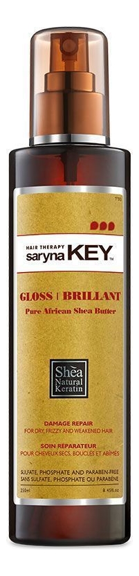 

Блеск-спрей для волос с африканским маслом ши Damage Repair Gloss Brillant Pure African Shea Butter: Блеск-спрей 250мл, Блеск-спрей для волос с африканским маслом ши Damage Repair Gloss Brillant Pure African Shea Butter