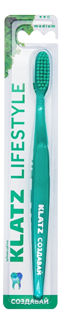 

Зубная щетка для взрослых Lifestyle: Зеленая, Зубная щетка для взрослых Lifestyle