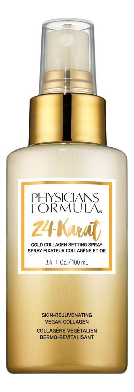 

Фиксирующий спрей с коллагеном и 24 каратным золотом 24-Karat Gold Collagen Setting Spray 100мл