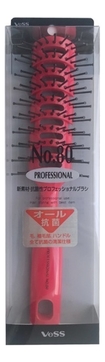 Профессиональная расческа для укладки волос с антибактериальным эффектом Skelton Brush (красная)