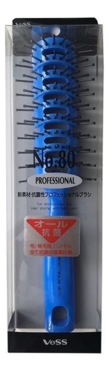 Профессиональная расческа для укладки волос с антибактериальным эффектом Skelton Brush (синяя)