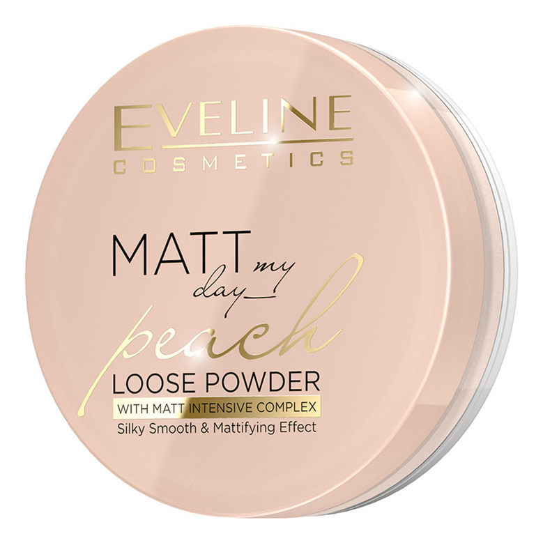 Транспарентная матирующая пудра для лица Matt My Day Loose Powder 6г: Peach eveline matt my day loose powder peach