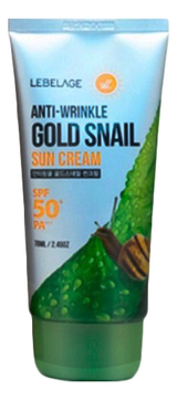 Солнцезащитный крем для лица Anti-Wrinkle Gold Snail Sun Cream SPF50+ PA+++ 70мл