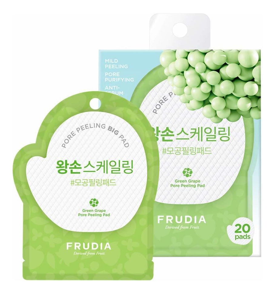 

Отшелушивающие диски для лица с экстрактом зеленого винограда Green Grape Pore Peeling Pad: Диск 20шт, Отшелушивающие диски для лица с экстрактом зеленого винограда Green Grape Pore Peeling Pad