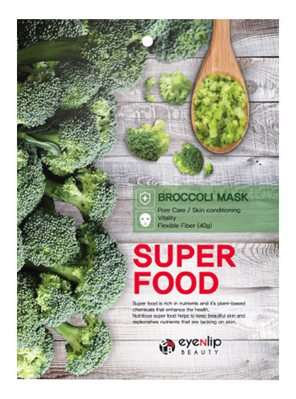 Купить Тканевая маска для лица с экстрактом брокколи Super Food Broccoli Mask 23мл, Eyenlip
