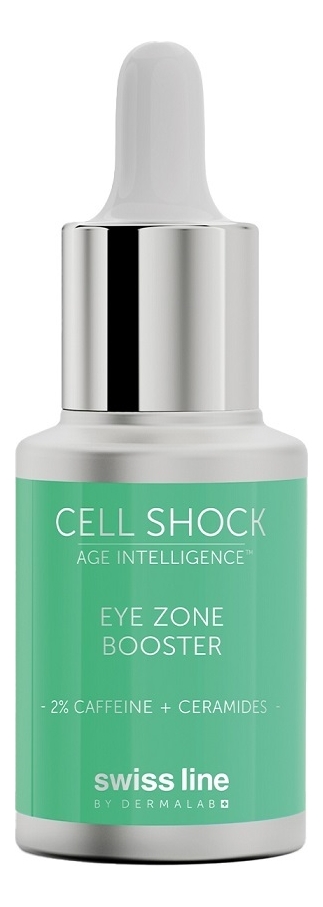 Бустер для кожи вокруг глаз с кофеином и церамидами Cell Shock Age Intelligence Eye Zone Booster 15мл swiss line бустер для кожи вокруг глаз с 2% кофеином и церамидами cell shock age intelligence eye zone booster 15 мл