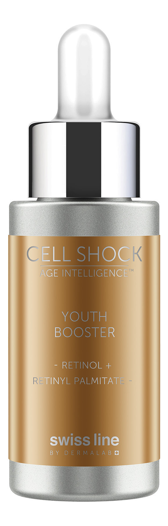 Бустер для лица с ретинолом и ретинил пальмитатом Cell Shock Age Intelligence Youth Booster 20мл бустер для лица с гиалуроновой кислотой cell shock age intelligence source booster 20мл