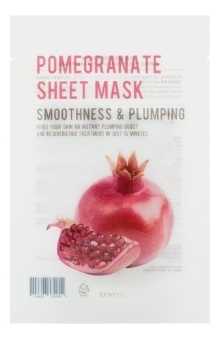 Тканевая маска для лица с экстрактом граната Purity Pomegranate Sheet Mask 22мл: Маска 1шт тканевая маска для лица с экстрактом граната purity pomegranate sheet mask 22мл маска 1шт