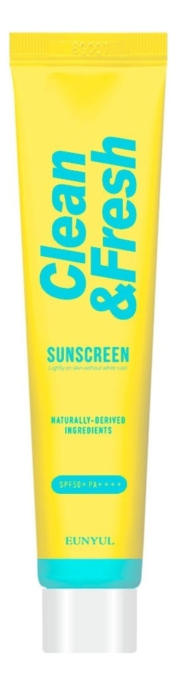 

Освежающий солнцезащитный крем для лица Clean & Fresh Sunscreen SPF50+ PA++++ 50г