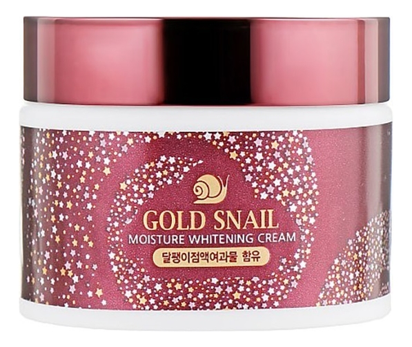 Осветляющий крем для лица с муцином улитки и золотом Gold Snail Moisture Whitening Cream 50г