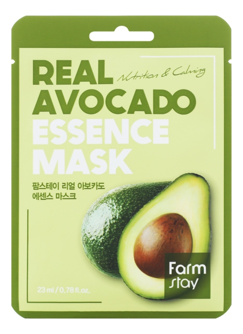 

Тканевая маска для лица с экстрактом авокадо Real Avocado Essence Mask 23мл: Маска 3шт, Тканевая маска для лица с экстрактом авокадо Real Avocado Essence Mask 23мл