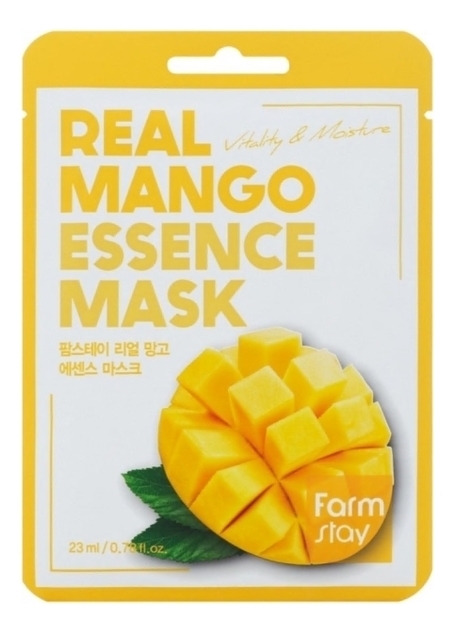 

Тканевая маска для лица с экстрактом манго Real Mango Essence Mask 23мл: Маска 5шт, Тканевая маска для лица с экстрактом манго Real Mango Essence Mask 23мл