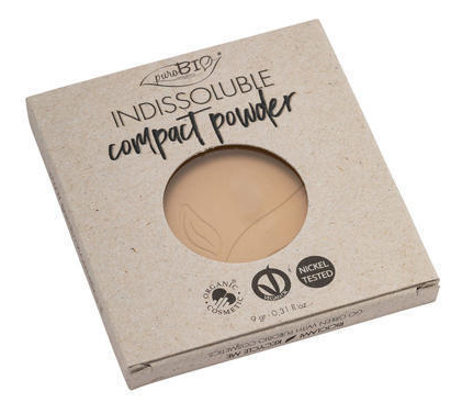 Пудра для макияжа лица Indissoluble Compact Powder 9г: No 03 (запасной блок) пудра хайлайтер для лица resplendent highlighter 9г no 03 запасной блок