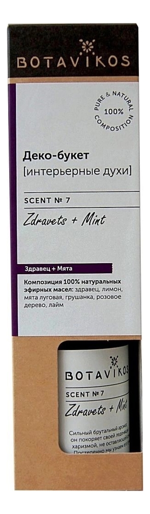 

Интерьерные духи Здравец и мята 100мл