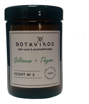 

Натуральная массажная аромасвеча Гальбанум-Тимьян Natural Massage Aroma Candle 90г