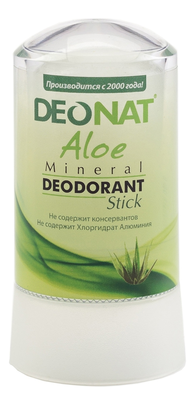 Дезодорант-кристалл с соком алоэ вера Aloe Mineral Deodorant Stick: Дезодорант 60г дезодорант кристалл natural crystal mineral deodorant stick дезодорант 60г