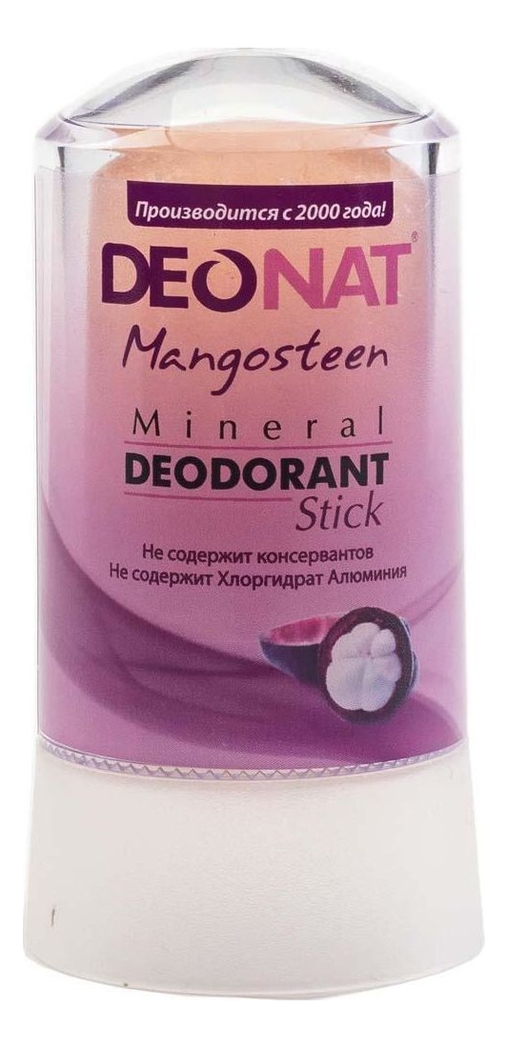 Дезодорант-кристалл с соком мангостина Mangosteen Mineral Deodorant Stick: Дезодорант 60г дезодорант кристалл natural crystal mineral deodorant stick дезодорант 60г