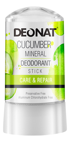 Дезодорант-кристалл с экстрактом огурца Cucumber Mineral Deodorant Stick: Дезодорант 60г дезодорант кристалл natural crystal mineral deodorant stick дезодорант 60г