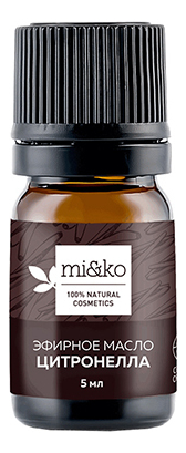

Эфирное масло Цитронелла Organic 5мл