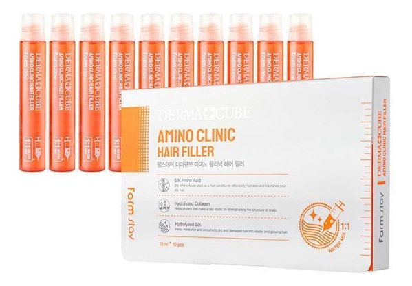 

Филлер для волос Derma Cube Amino Clinic Hair Filler: Филлер 10*13мл, Филлер для волос Derma Cube Amino Clinic Hair Filler