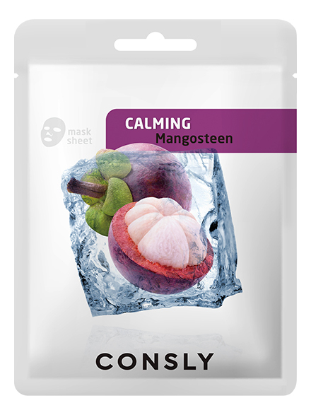 Успокаивающая тканевая маска для лица с экстрактом мангостина Mangosteen Calming Mask Pack 20мл: Маска 1шт consly маска тканевая с экстрактом мангостина mangosteen calming mask pack 20мл успокаивающая тканевая маска