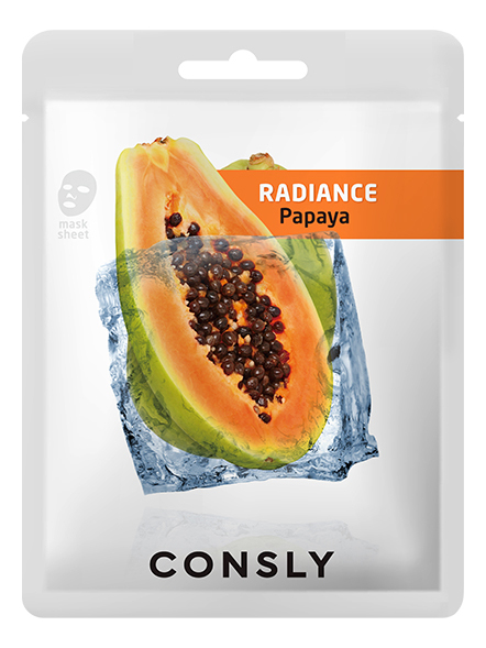 

Выравнивающая тон кожи тканевая маска для лица с экстрактом папайи Papaya Radiance Mask Pack 20мл: Маска 1шт, Выравнивающая тон кожи тканевая маска для лица с экстрактом папайи Papaya Radiance Mask Pack 20мл